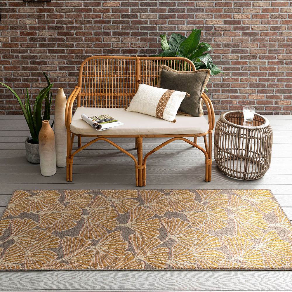 Mohawk Home Jade Butterfly Outdoor Area Rug, Rust, 2' 6" x 6'