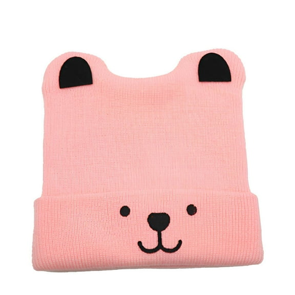TELOLY Baby Beanie,Baby Comfort Toddler Hat,Warm Protection Chilly Weather Kids Beanie,Pink
