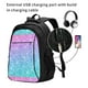 thumbnail image 2 of Fotbe Multicolor Glitter Mochila con Estampado y Puerto USB para Hombre y Mujer, Mochila Antirrobo, Mochila de Viaje, Mochila Escolar, Mochila Universitaria, 2 of 7