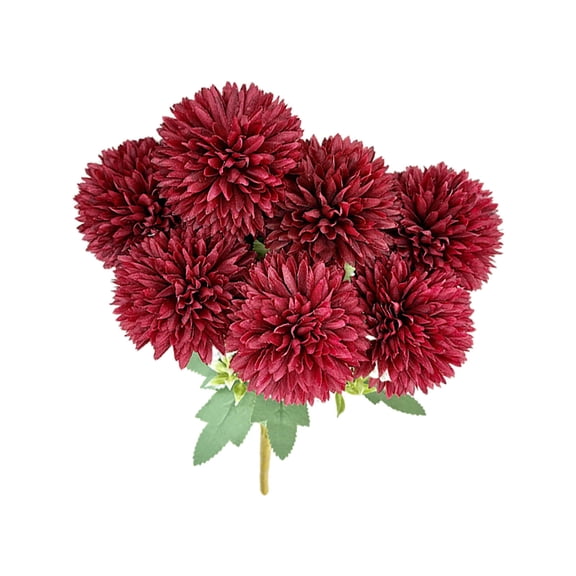 Artificial 7-Head Chrysanthemum Flower Bouquet for Wedding, Event & Banquet Decor | Realistic Silk Flowers, Elegant Table Centerpieces & Background Decorations