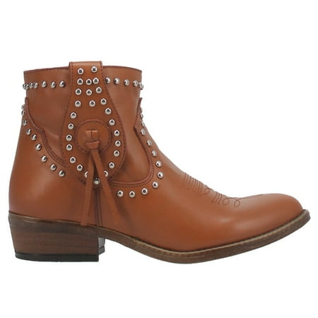 

Dingo Womens Destry Studded Zippered Casual Boots Ankle Mid Heel 2-3