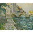 thumbnail image 2 of Henri Le Sidaner 14x12 Black Ornate Wood Framed Double Matted Museum Art Print Titled: Gray Morning, Moret (1918), 2 of 5