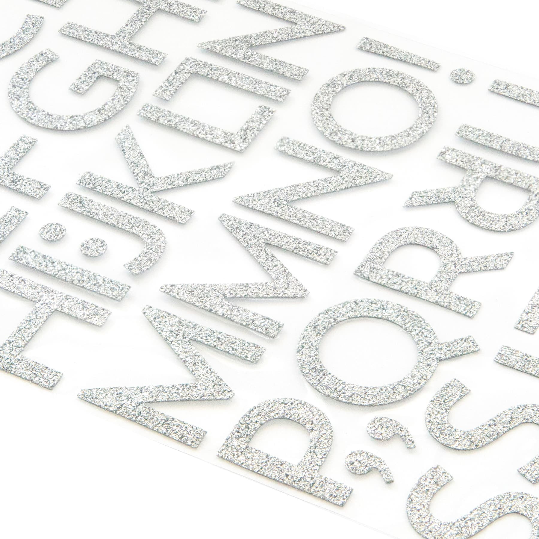 Recollections Silver Glitter Block Alphabet Stickers, 12 Packs: 86 ct. (1,032 total)