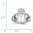 thumbnail image 2 of 14K White Gold Ladies Claddagh Ring, 2 of 2