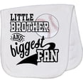 thumbnail image 2 of Inktastic Little Brother and Biggest Fan Baseball Family Fan Baby Burp Cloth, 2 of 3