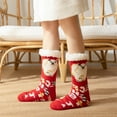 thumbnail image 3 of Aunavey Women's Christmas Socks in Coral Fleece with Snowman, Bell, Elk, and Santa, 3 of 8