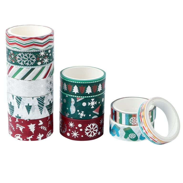 12 Rolls Christmas Theme Washi Paper Tape Decorative Washi Tape Decor for  DIY