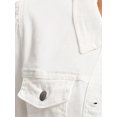thumbnail image 2 of INSPIRE CHIC Women's Short Sleeve Denim Jackets Cropped Button Down with Pockets Classic Jean Jacket S White, 2 of 2