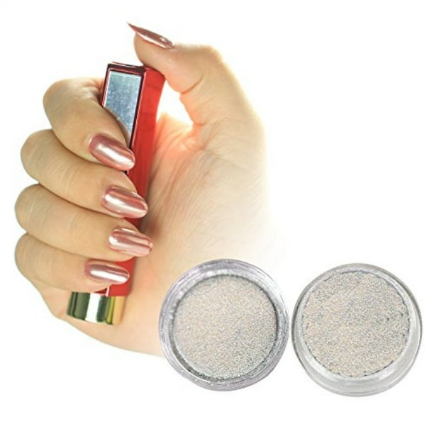 PrettyDiva Silver Chrome Pure Powder Mirror Effect Nail Powder Manicure Pigments (1g) PrettyDiva Silver Chrome Pure Powder Mirror Effect Nail Powder Manicure Pigments (1g)