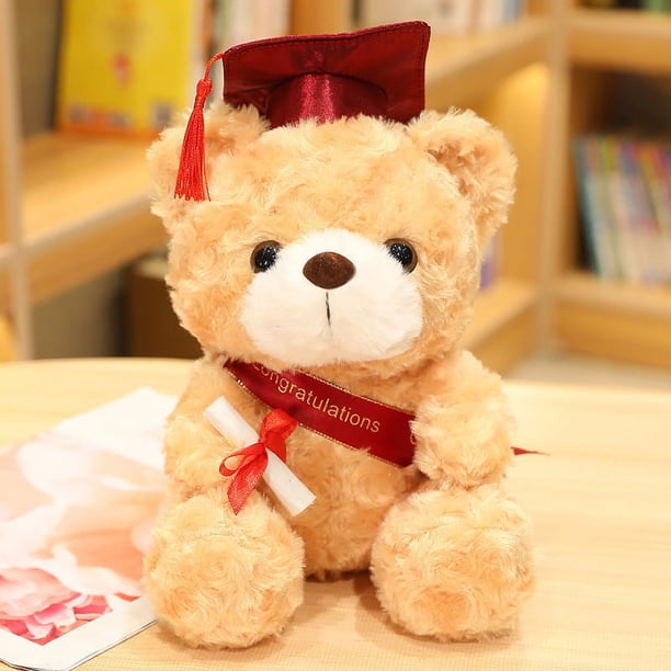 Muñeco de oso con sombrero de médico Muñeco de peluche de oso médico Muñeco de oso de graduación