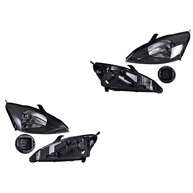 Par de Faros Focus 2003 A 2004 Ford Fdo Gris DEPO .