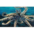 thumbnail image 2 of Vitaletti, Carolee 24x16 White Modern Wood Framed Museum Art Print Titled - Wild Octopus II, 2 of 4