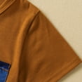 thumbnail image 5 of Antinious Fall Summer Toddler Casual Fashion Outfit Set Short Sleeve Round Neck Print Top Elastic Waist Shorts Set,Outfits for Kids,Boys Girls Sleepwear Set,Brown,130, 5 of 5