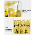 thumbnail image 5 of Swag Curtains, Spring Gnomes Daisies Bees Yellow Buffalo Plaid Rod Pocket Kitchen Curtains Valances Tier Curtains Swag Valance Curtains for Bedroom Living Room 36" x 36", 2 Panels, 5 of 6