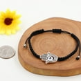 thumbnail image 7 of Letter X Hand of Fatima Bracelet Hamsa Hand Evil Eye Lucky Charm Protection Bracelet Braided String AdjustableY3791-X, 7 of 7