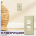 thumbnail image 6 of ENERLITES Duplex Receptacle Outlet Wall Plate, Standard Size 1-Gang, Polycarbonate Thermoplastic, Ivory, 6 of 6