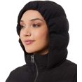 thumbnail image 6 of 32 Degrees Womens Wide Channel Hooded Puffer Jacket Black XL, 6 of 7
