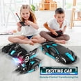 thumbnail image 3 of Remote Control Car, POPO RC Cars LED Light,One-Button Transforming, 360° Rotation Drifting, 1:18 RC Car Toy Gift for Kids,Blue, 3 of 9