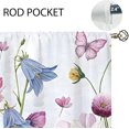 thumbnail image 5 of Watercolor Floral Spring Colorful Flower Kitchen Curtains 27.5W X 39L Inch 2 Panels Wildflower Summer Butterfly Small Cafe Tier Short Morning Glory Window Treatment Drapes Bathroom Home Decor, 5 of 5