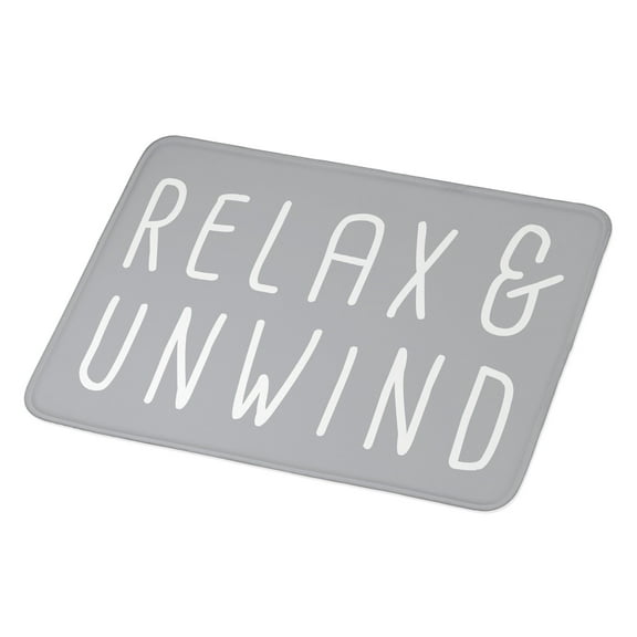 “Relax & Unwind” Bath Mat – Soft Memory Foam Bathroom Mat