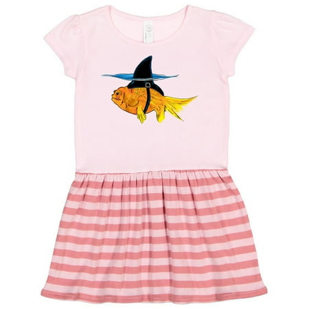 

Inktastic Funny Goldfish with Shark Fin Gift Toddler Girl Dress