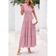 thumbnail image 3 of Vestido midi PRETTYGARDEN para mujer, casual, verano 2025, rosa, 3 of 8