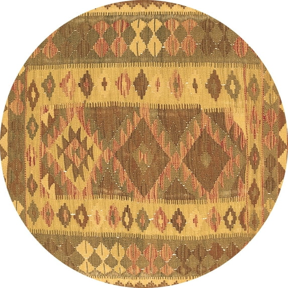 Ahgly Company Indoor Round Persian Brown Traditional Area Rugs, 6' Round
