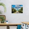 thumbnail image 3 of Railroad Mountain Canvas Wall Art, Scenic Railway Through Forest Print, Wilderness Nature Artwork for Living Room Bedroom Cabin Decor, Ready to Hang, 3 of 6