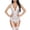 White, variant on Levmjia Women Lingerie Sets V Neck Lace Backless Solid Color Bodysuit Comfortable Daily Wear Adjustable Straps For Sleep Date Night
