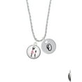 thumbnail image 2 of Delight Jewelry Silvertone Domed Ballet Dance Instructor Silvertone Script Initial Disc - O - Charm Necklace, 20"+3", 2 of 4