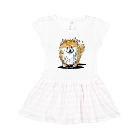 

Inktastic Pomeranian Caricature Gift Toddler Girl Dress