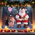 thumbnail image 4 of Seyotauo Christmas Window Clings Stickers - Christmas Clings Xmas Window Decals Decorations Indoor Outdoor Glass Snowflake Santa Claus Reindeer Snowman Accessories Decor Supplies, 4 of 6