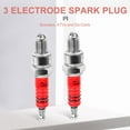 thumbnail image 4 of Pack of 2 Racing 3 Electrode Spark Plug A7tc for 50cc 110cc 125cc 150cc Atv Scooter Dirt Bike Go Kart, 4 of 4