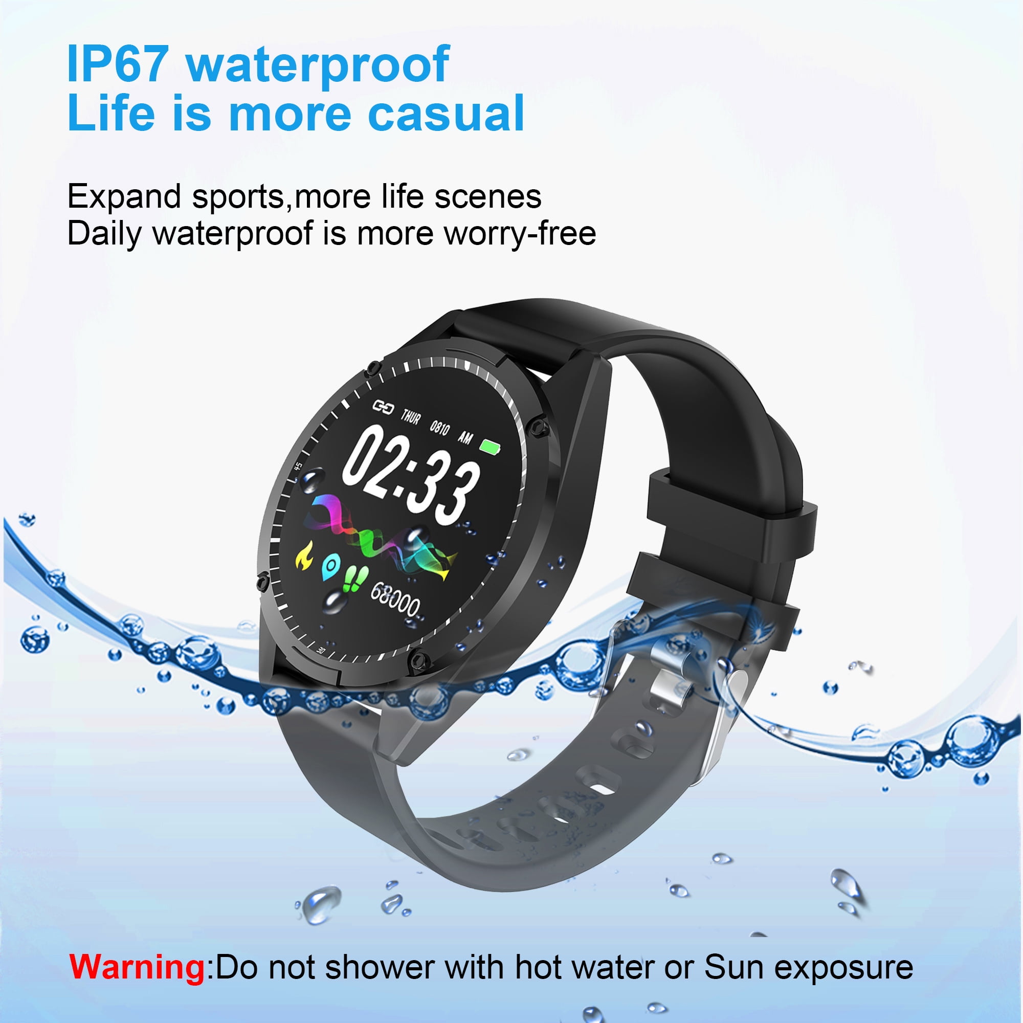 agptek waterproof fitness tracker