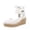 Beige, variant on Espadrilles Platform Dressy Shoes for Women Bride Wedding Summer Fall Elegant Casual Leather Pointed Closed Toe Wedge Heeled Satin Strappy Sandals Brown Size 6.5