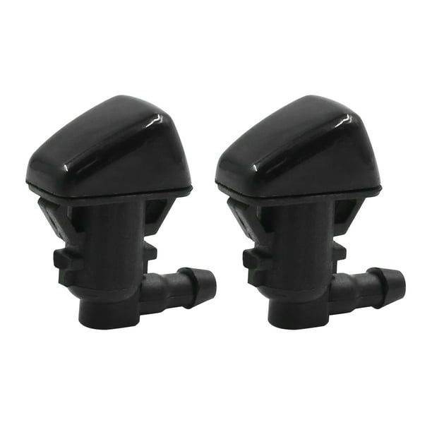 Boquillas De Limpieza De Agua De Lava-Parabrisas Delantero De Abs Negro Para Escape 2Pcs