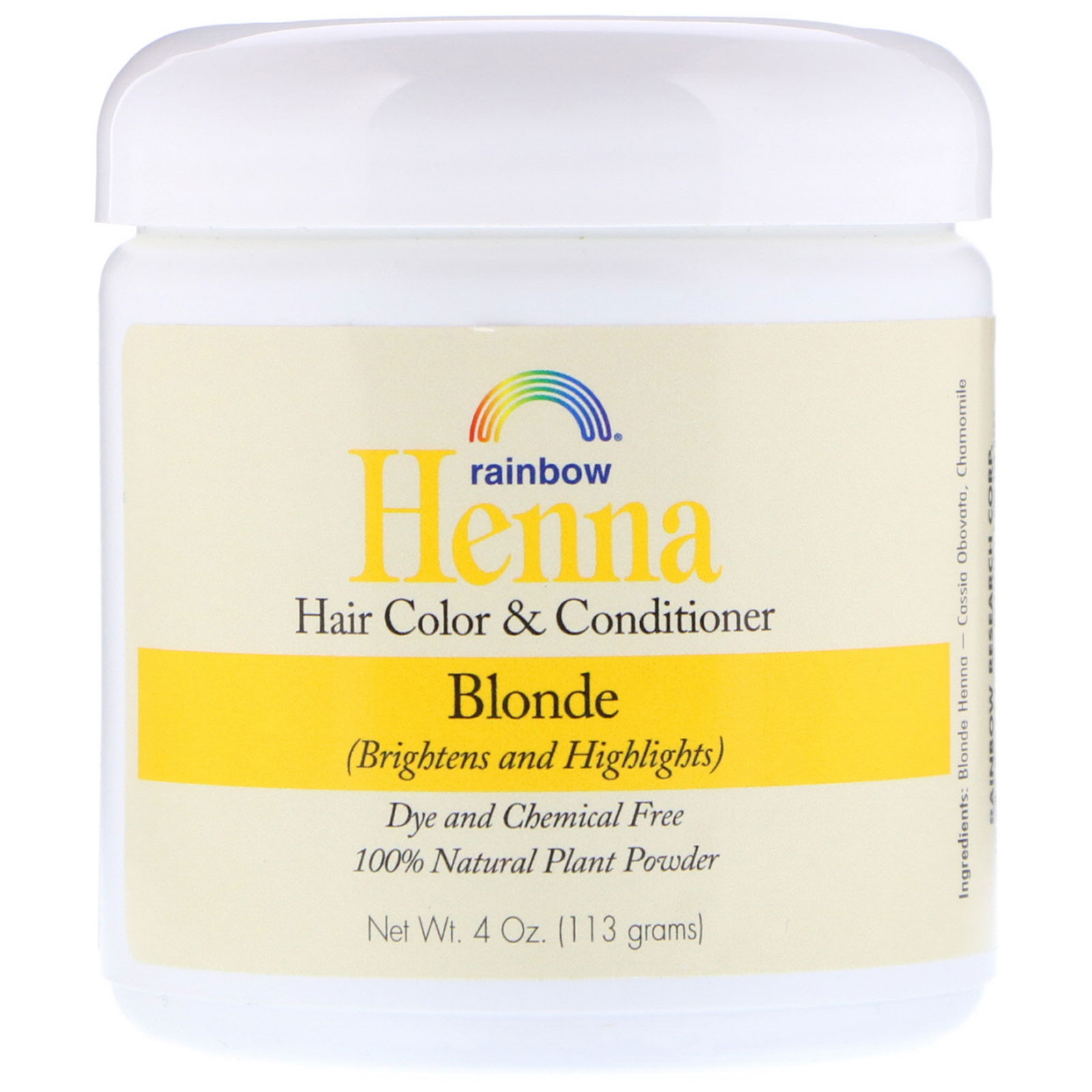 Henna, Hair Color and Conditioner, Blonde, 4 oz (113 g) - Walmart.com