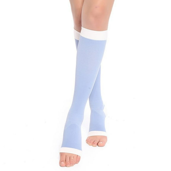 Socks For Women Open Toe Graduated Compression Socks Firm Pressure Quality Ladies Knee High Toeless Support Stockings Circulation Hose Socks