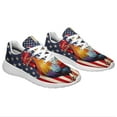 thumbnail image 6 of Patriotic Shoes Rooster American flag Print Sneakers Lightweight Comfortable Running Shoes for Men Women White Size 6, 6 of 7