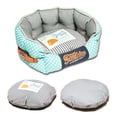 thumbnail image 2 of Touchdog Polka-Striped Polo Rounded Fashion Dog Bed, 2 of 2