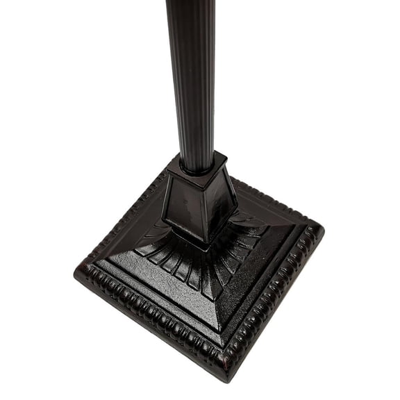 HomeRoots 62" Brown Two Light Traditional Shaped Floor Lamp