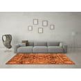 thumbnail image 3 of Ahgly Company Indoor Rectangle Abstract Orange Modern Area Rugs, 3' x 5', 3 of 4