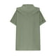 thumbnail image 5 of Vestidos Casuales Para Mujer, Blusas De Mujer De Moda Blusa de lino con cuello en V y manga corta para mujer, estilo túnica de verano con capucha y botones sueltos, 5 of 6