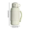 thumbnail image 3 of Insulated Gallon Jug 1000ml Stainless Steel Double Wall Vacuum Water Bottle Wide Mouth Leak Proof Handle Sweat Proof Hot Cold Drink Thermos for Travel Camping Sports Outdoor Hydration Family Use, 3 of 5