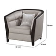 thumbnail image 3 of Chair with Curved Fixed Back and Shelter Arms, Beige, 3 of 5