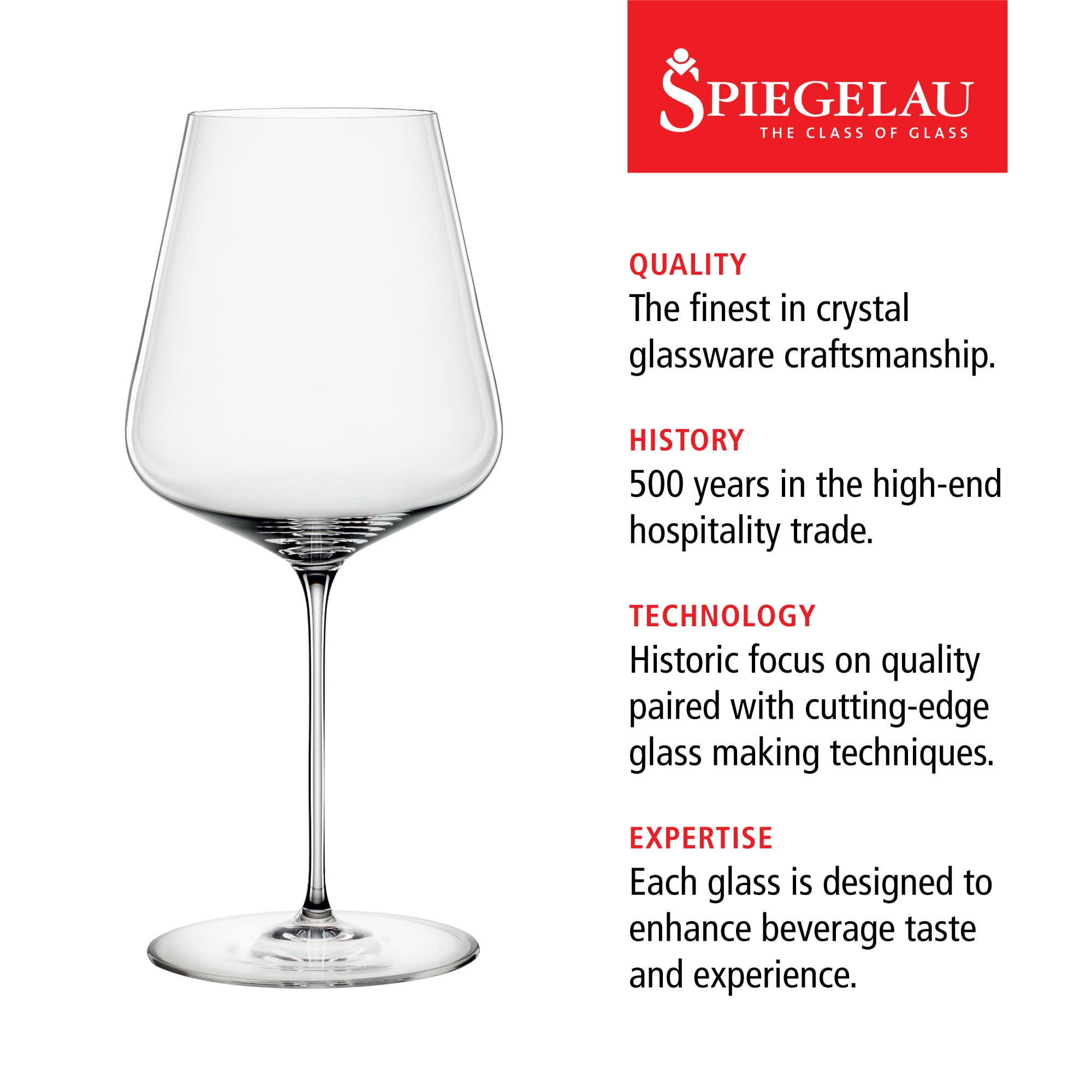 Spiegelau Definition Bordeaux Glass, Wine Glasses for Wedding 26oz Set of 2