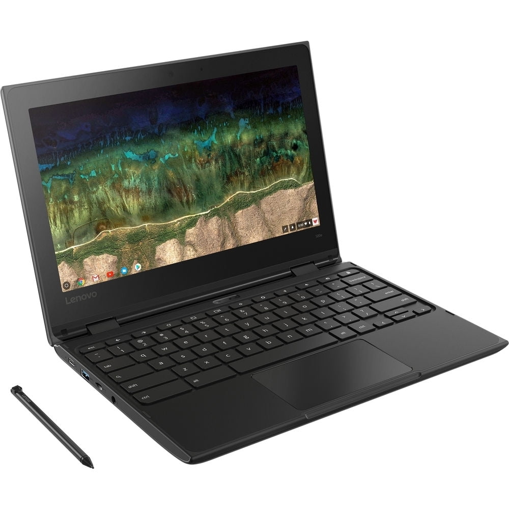 Lenovo Chromebook 500e 11.6" Touch 4GB 32GB Intel Celeron N4100, Black (Certified Refurbished