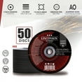 thumbnail image 2 of LINCONSON 50 Pack 5 Inch Cut Off Wheel for Metal & Stainless Steel Used On Angle Grinder 5”x1/24”x7/8" Depressed Center Disc (SD 5020DC), 2 of 7