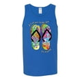 thumbnail image 2 of Wild Bobby, If I Can't Wear My Flip Flops I'm Not Going Colorful Sandals Streetwear Mens Graphic Tank Top, Royal, X-Large, 2 of 3