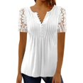 thumbnail image 2 of Blusa de encaje floral NikouMX para mujer manga corta, 2 of 4